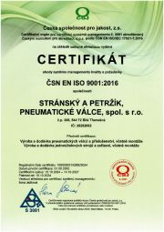 Certifikát ISO 9001:2016