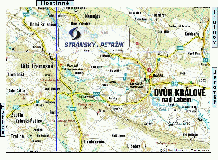 Mapa sídla společnosti Stránský a Petržík