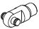 Link to piston rod clevis I for cylinders series MCKMB