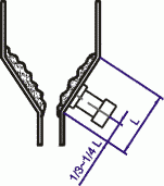 Example of mounting of pneumatic knocker