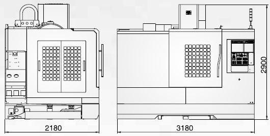 Rozměry stroje NBP-1000(A)