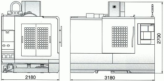 Rozmery stroja NBP-1100(A)