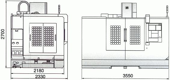 Rozmery stroja NBP-1300(A)