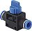 Link to plastic ball valve 3/2 with push-in fittings and mounting holes